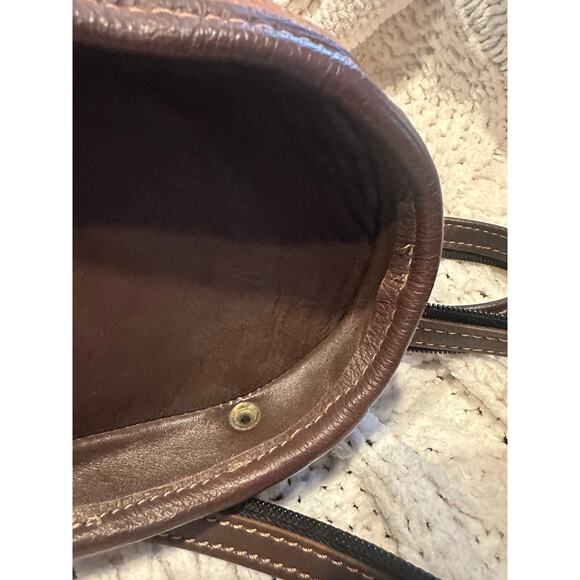 Vintage Leather Backpack Shoulder Bag Rucksack Convertible Western Cowboy Rustic - Picture 12 of 13